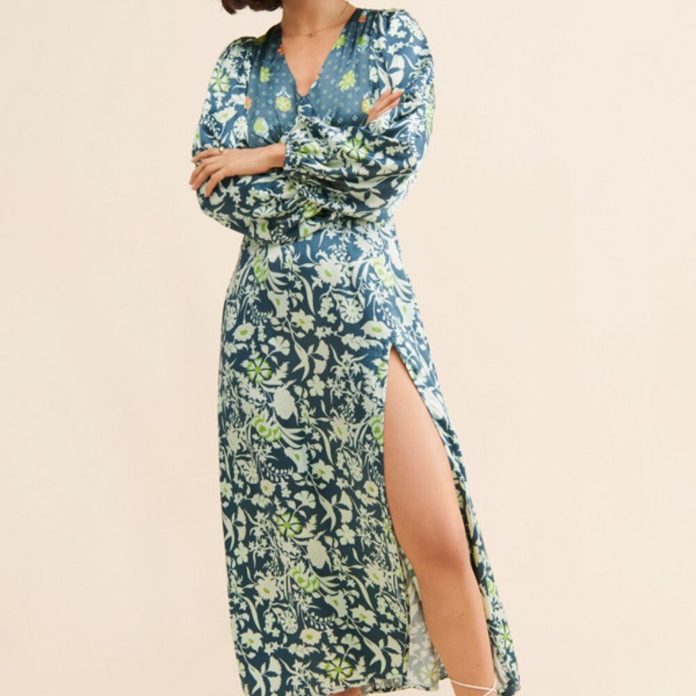 Damson Madder Stormi Tie-Back Maxi Dress US Size 10 [Designer Size 14] NWOT